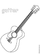 Bass Guitar coloring page