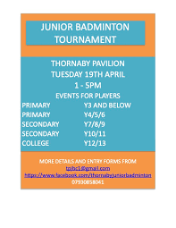 Image result for Thornaby Pavilion Junior Badminton Club