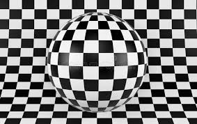 Image result for sphere checkered plane raytrace