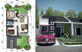 Denah Model dan Desain Rumah Minimalis Type 36/72 2016