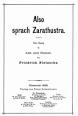 Thus Spoke Zarathustra - Wikipedia, the free encyclopedia