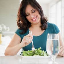 Image result for women eating salad and smiling