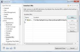 Image result for eclipse preference dialog