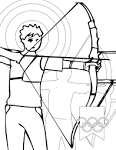 Archery coloring page