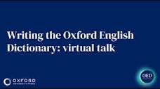 Writing the Oxford English Dictionary - YouTube