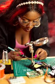 Image result for woman soldering