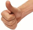 THUMBS UP LARGE - public domain clip art image