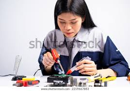 Image result for woman soldering