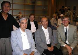 Left to right: Marie Ikeda, Shigeo Kishimoto, Kiyoshi Kenzaki, and Gary Bist. The ceremony also included the news that the book Oriental Painting would be ... - 07GraduatesMarieIkedaGaryBist