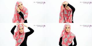 Tutorial Hijab Menutup Dada Bergaya Motif Bunga | Daily Hijab Tutorial