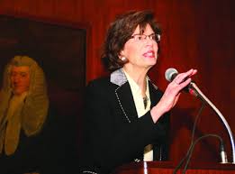 Brooklyn federal court Chief Judge Carol Bagley Amon speaks to the crowd on Wednesday night. - judiciary%2012%20094%20amon