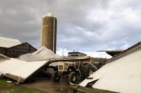 Darren Breen | The Grand Rapids PressA tornado destroyed John and Carol Lenhart\u0026#39;s barn near New Salem Tuesday. ALLEGAN COUNTY -- A tornado did touch down in ... - 9521374-large