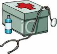 Clip Art Image  A Medical Box and a Stethoscope