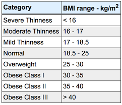 Bildresultat för bmi-tabell