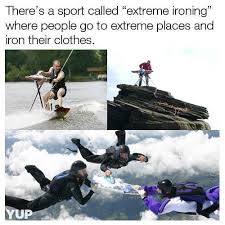 Image result for extreme ironing
