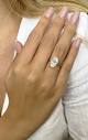 3 Carat Oval Lab Grown Diamond Engagement Ring, Diamond Hidden ...
