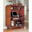 Louvered Design Computer Cabinet Armoire Desk Workstation