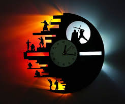 Record wall clock vinyl display