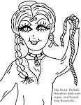 Samson and Delilah coloring page
