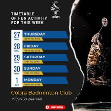 Image result for Cobra Badminton Club