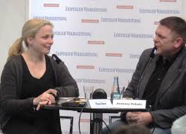 Autorenfotos Thea Dorn und Andreas Debski_Leipziger Buchmesse 2012 ...