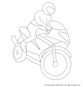 Motorcycle coloring page