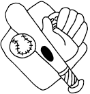 Softball coloring page