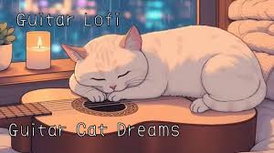 Image result for Cat sleeping in guitar