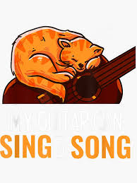 Image result for Cat sleeping in guitar