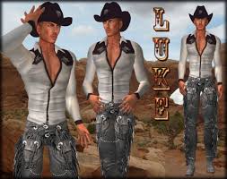 Second Life Marketplace - Cowboy Luke Grey Includes Pants Chaps ...