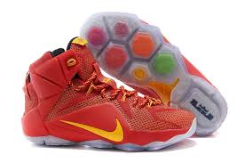 Shop Authentic LeBron 12 All red LeBron James Basketball shoes ...