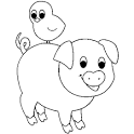 Pig coloring page