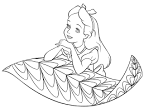 Alice in Wonderland coloring page