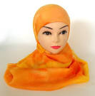 Foulard carré jaune orange