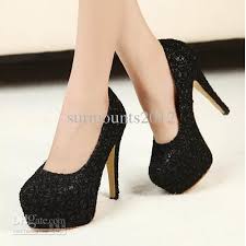 Women Black High-heeled Shoes 2013 Bridal Lace Wedding Shoes Girl ...