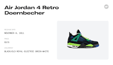 Air Jordan 4 Retro Doernbecher - 308497-015 Raffles and Release Date