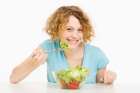 Image result for women eating salad and smiling