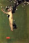Nude Oriental Youth with Apple Blossom Painting by John Singer ...