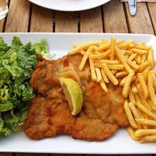 Image result for schnitzel mit pommes