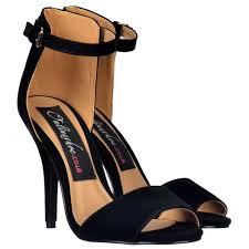 Onlineshoe Peep Toe Mid Heels - High Back Strappy Sandals - Black ...