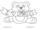 Gymnastics coloring page