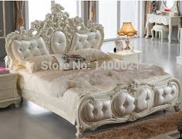 Luxury European Style Carved Wooden Bed Design,New arrival cream ...