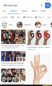 Image result for 666 hand sign