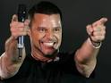 Ricky Martin gestures during a