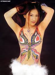 Tribal Body Painting Butterfly