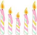 Birthday Candles -Clipart Pictures