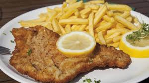 Image result for schnitzel mit pommes