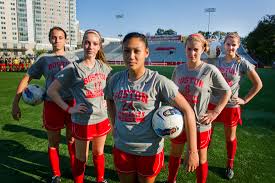 The women\u0026#39;s soccer team\u0026#39;s freshmen from California: (from left) Kai Miller (ENG\u0026#39;15), Taylor Krebs (CAS\u0026#39;15), Katherine Lim (SAR\u0026#39;15), Jamie Turchi (CAS\u0026#39;15), ... - t_11-4208-WSOCCER-001