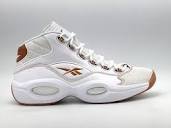 Reebok Question Mid Men Tobacco White Gum Basketball Shoes ...