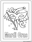 Mardi Gras coloring page